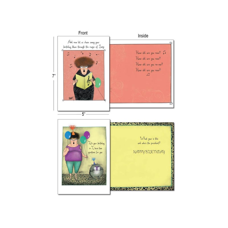 Leanin' Tree Laugh With Leslie - Made In USA - 20 Assorted Cards with Envelopes All Occasion, Bulk Birthday Cards for Women, Birthday Cards Funny Enough to Make You Laugh Out Loud - Image 2